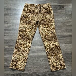 Brand New Frame Velvet Leopard Print Pants. Sz4